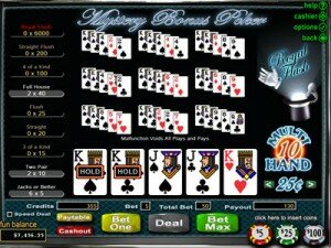 bonus poker 300x225 Мой опыт игры в видео покер